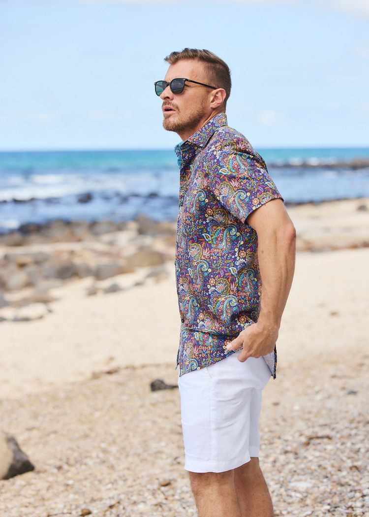 PAISLEY INK S/S SHIRT-David Smith Australia