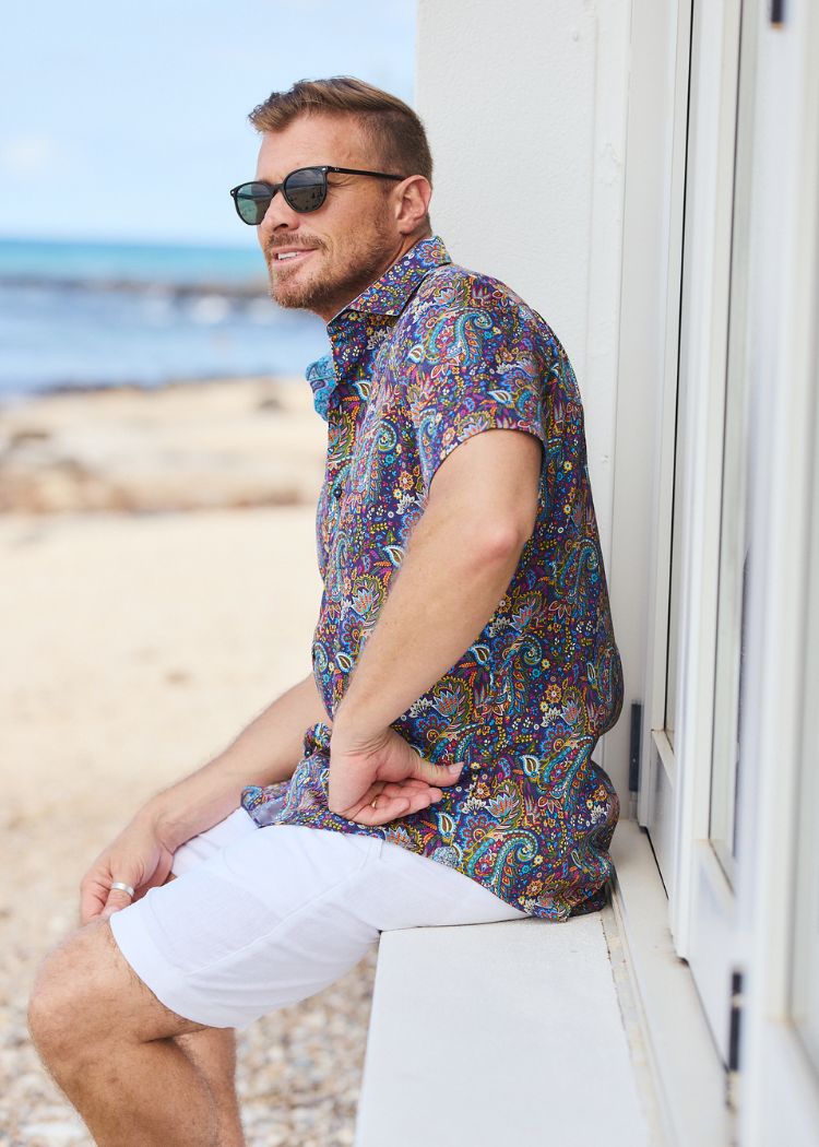 PAISLEY INK S/S SHIRT-David Smith Australia