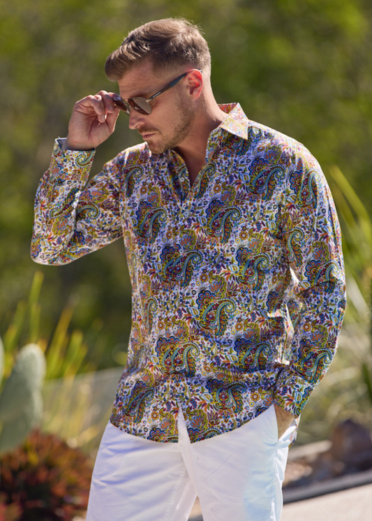 PEACOCK PAISLEY SHIRT-David Smith Australia