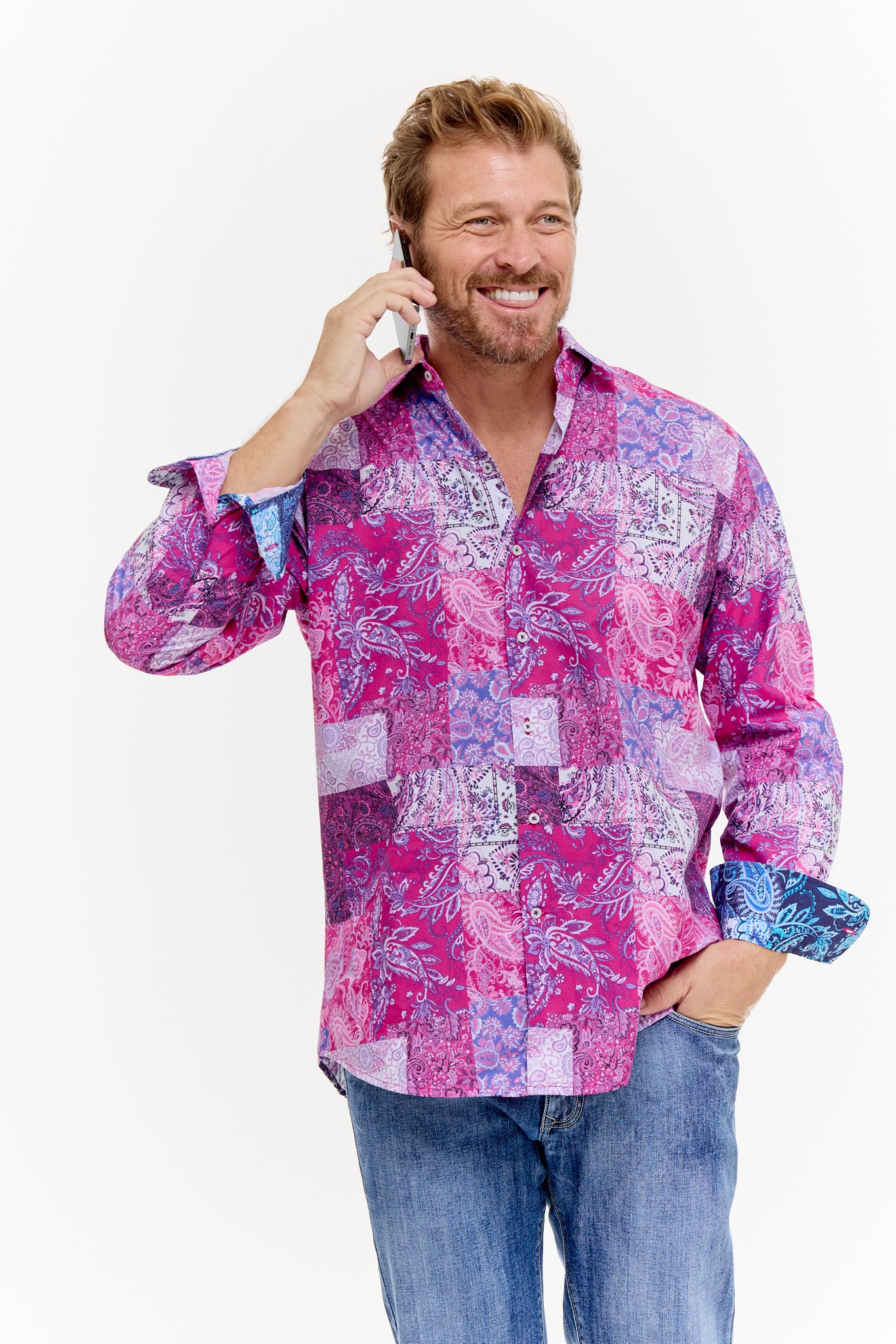 TAPESTRY SHIRT ROSE-David Smith Australia