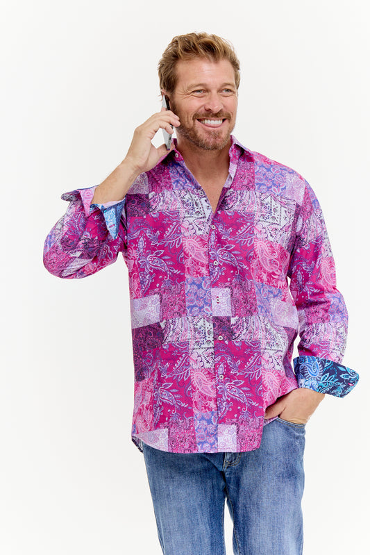 TAPESTRY SHIRT ROSE-David Smith Australia