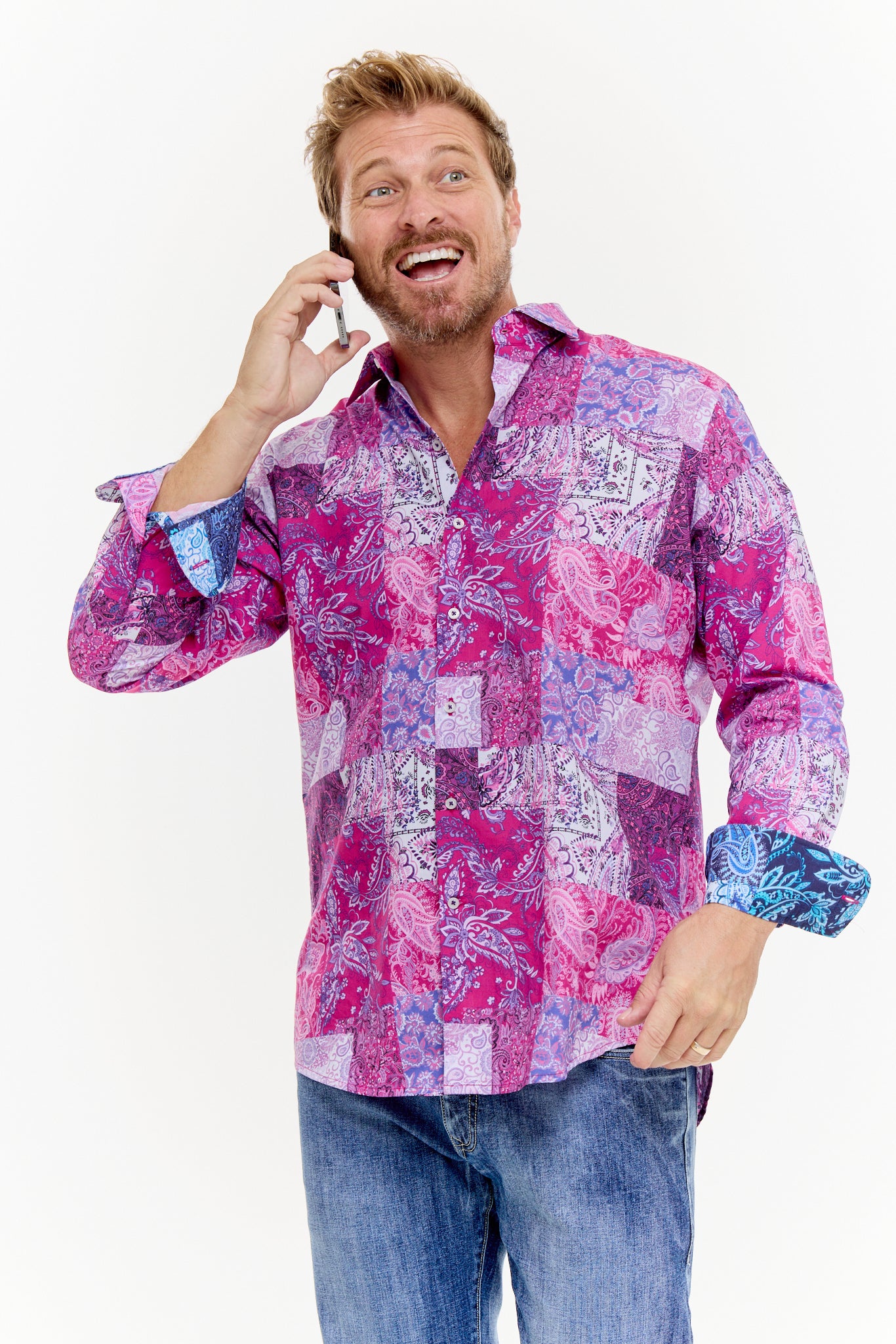 TAPESTRY SHIRT ROSE-David Smith Australia