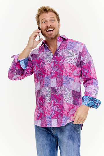 TAPESTRY SHIRT ROSE-David Smith Australia