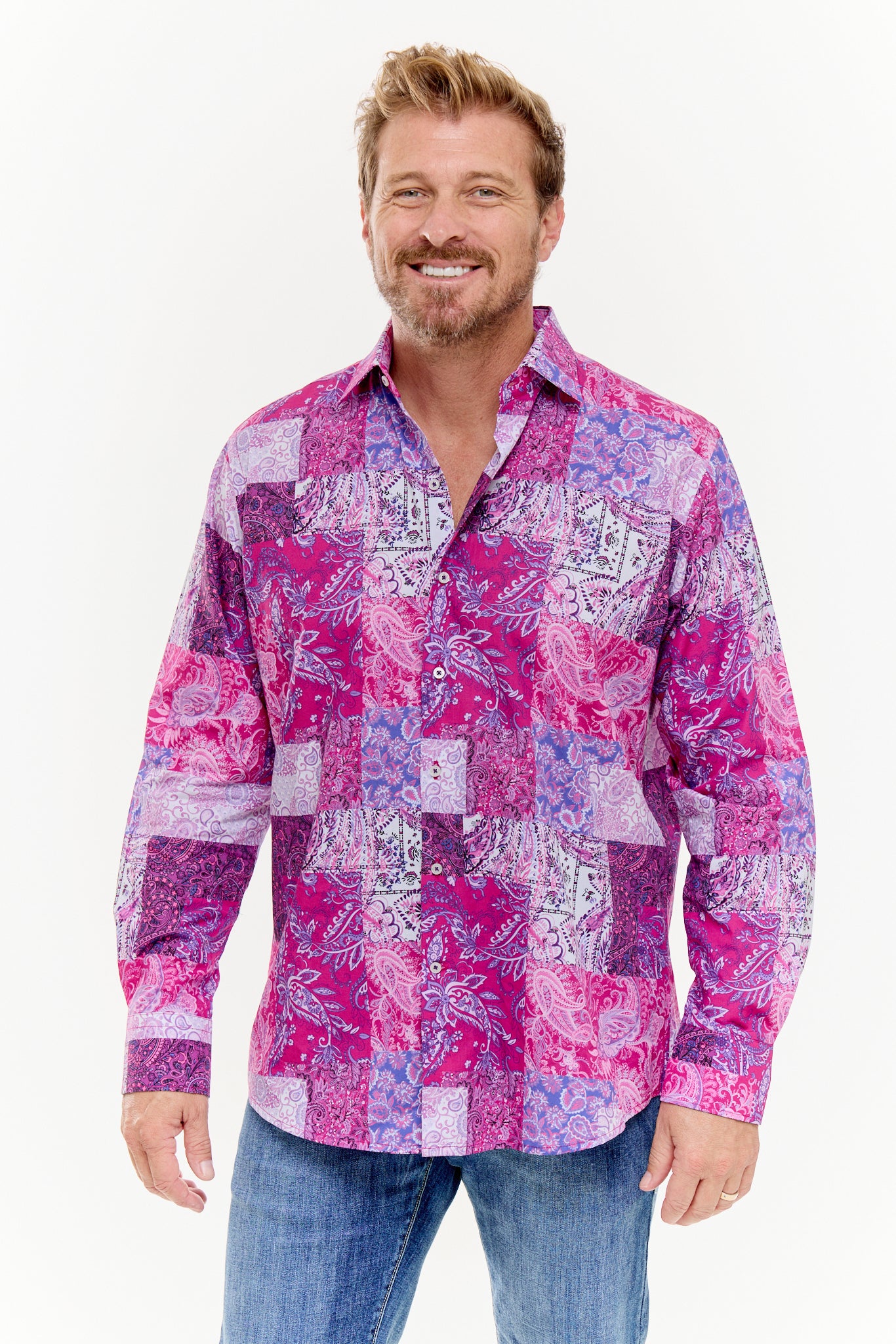 TAPESTRY SHIRT ROSE-David Smith Australia