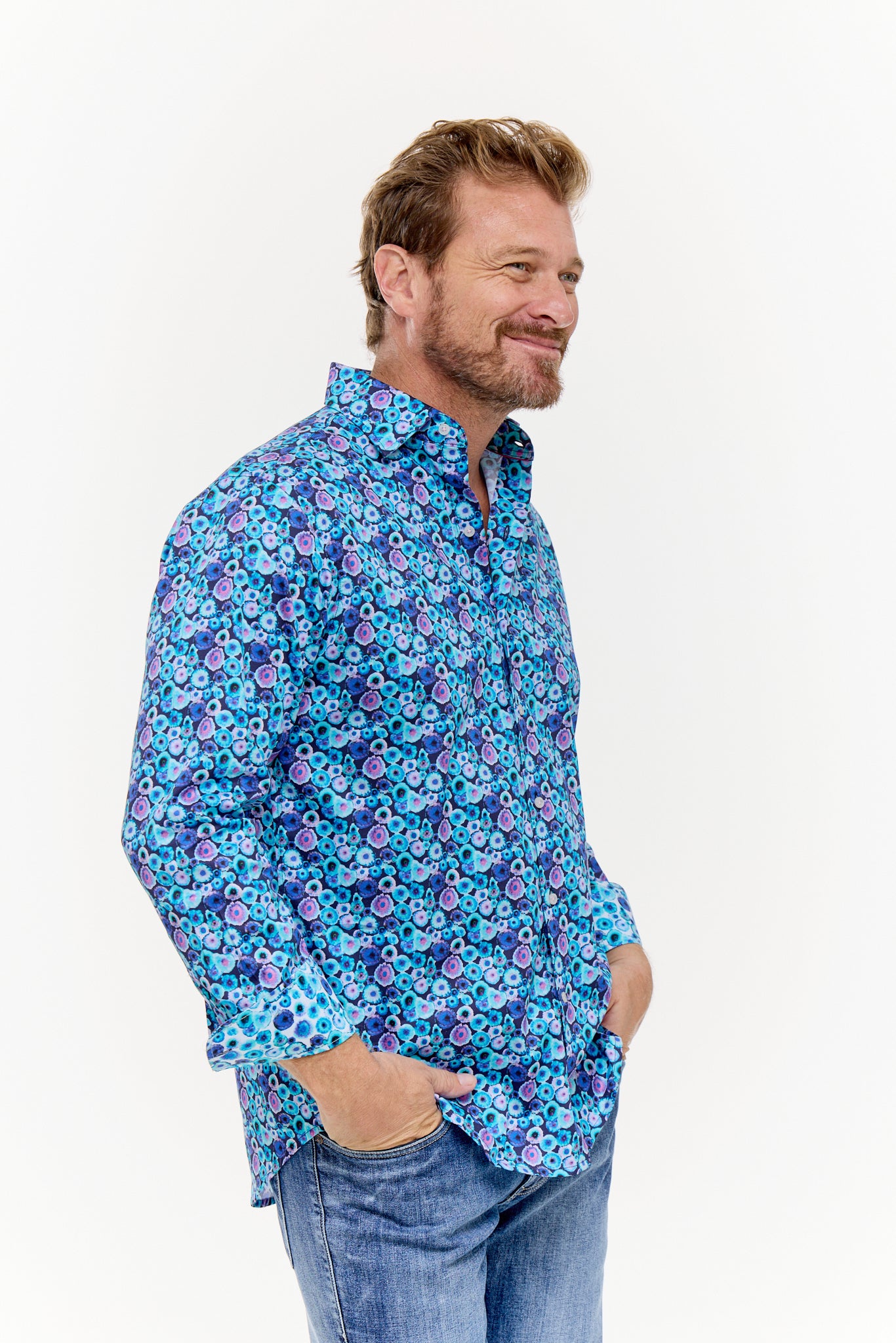 INKED SHIRT INDIGO-David Smith Australia
