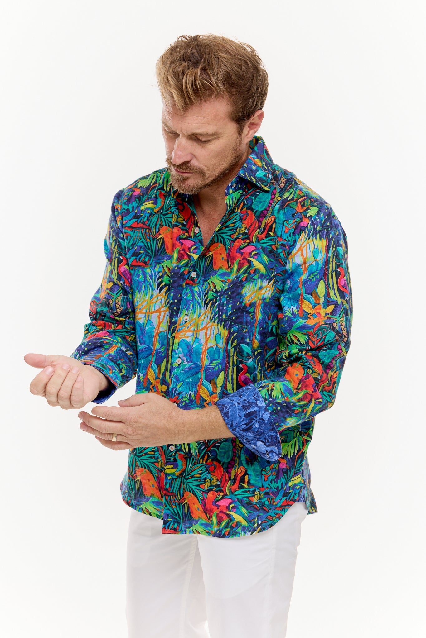 SHADOWS LINEN SHIRT-David Smith Australia