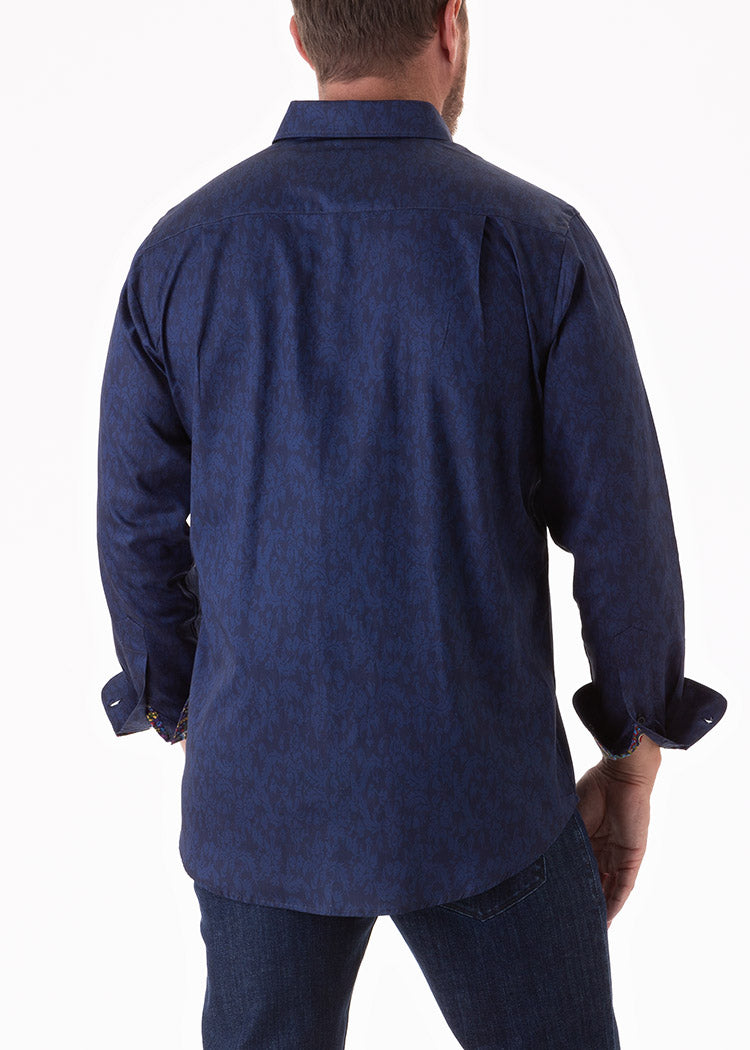 SUBTLE PAISLEY SHIRT INK-David Smith Australia