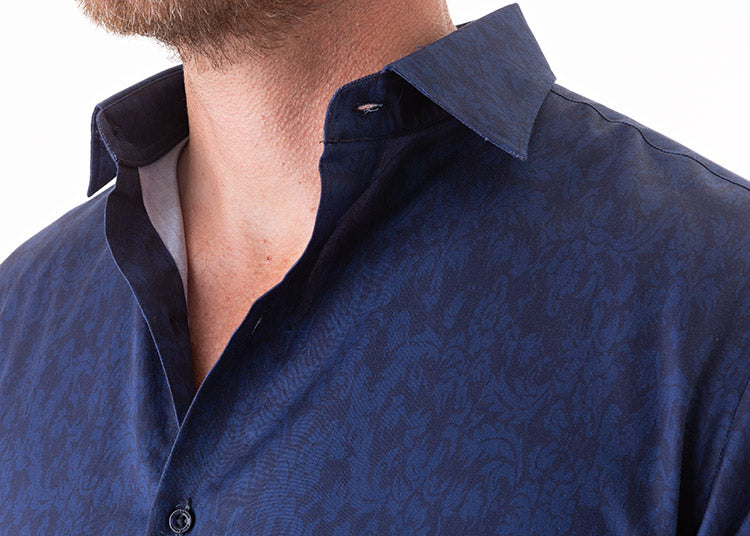 SUBTLE PAISLEY SHIRT INK-David Smith Australia