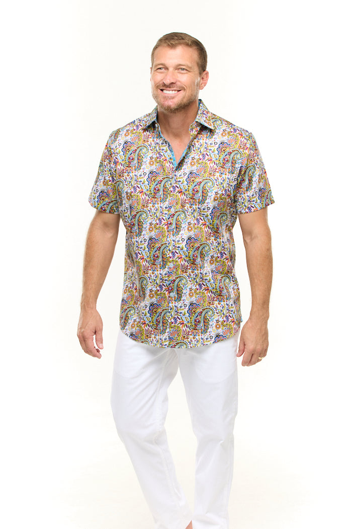 PEACOCK PAISLEY S/S SHIRT-David Smith Australia