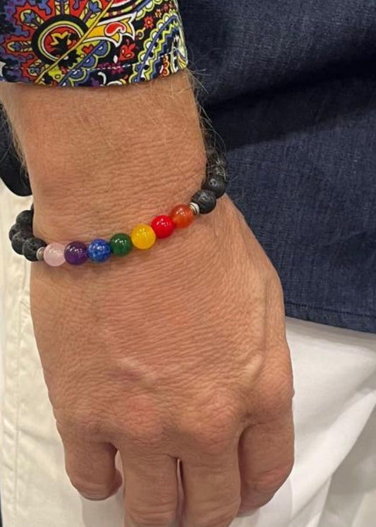 7 Chakras Healing Stones Bracelet-David Smith Australia