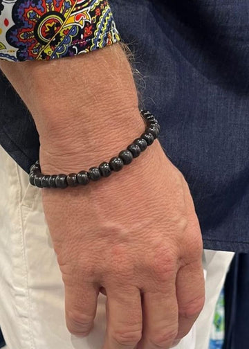 Himalyan Yak Bone Bracelet Elastic-David Smith Australia