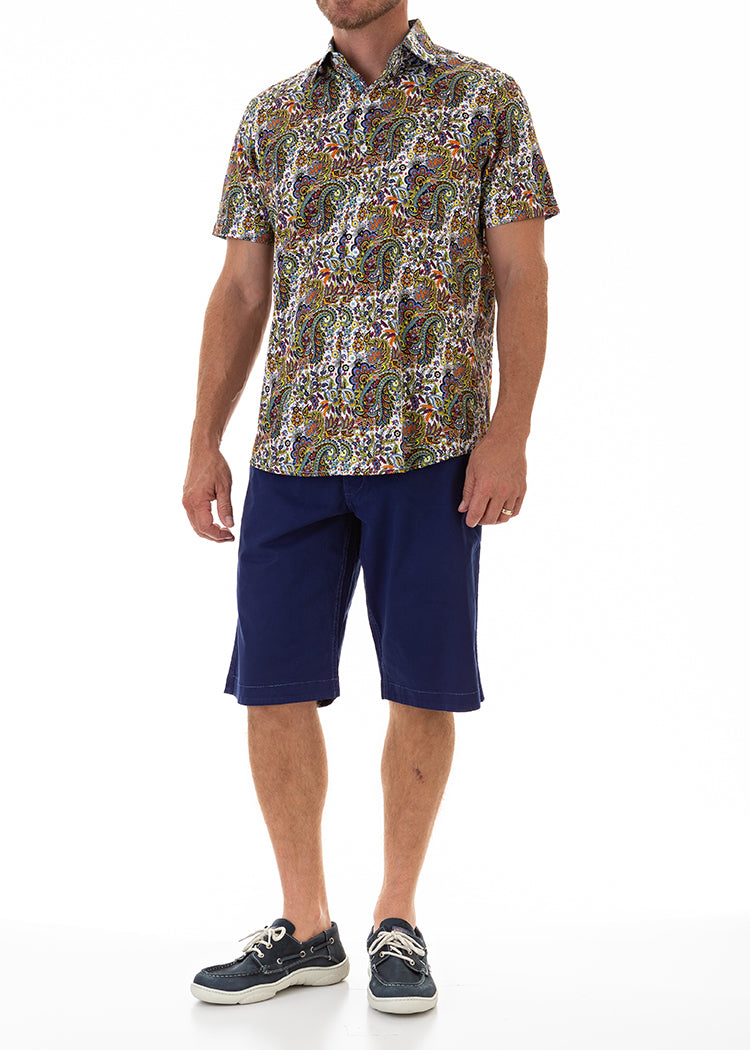 PEACOCK PAISLEY S/S SHIRT-David Smith Australia