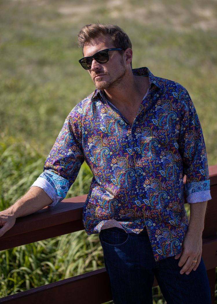 PAISLEY INK SHIRT-David Smith Australia
