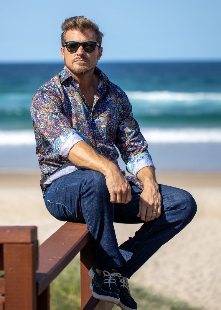 PAISLEY INK SHIRT-David Smith Australia