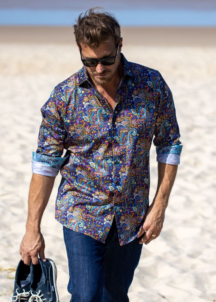 Paisley Ink Shirt – Iconic Mens Paisley Shirt David Smith Australia