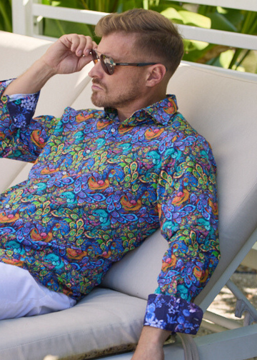 PEACOCK PLUME SHIRT-David Smith Australia