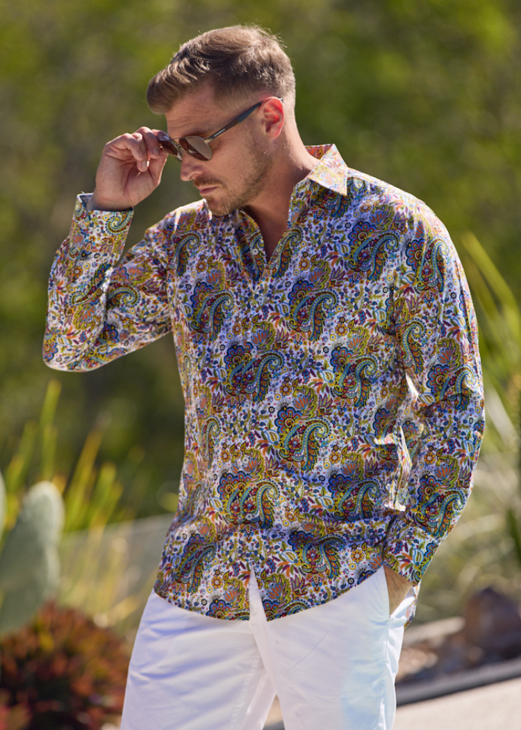 PEACOCK PAISLEY SHIRT-David Smith Australia