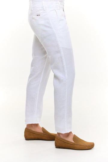 EDEN WHITE LINEN PANT-David Smith Australia