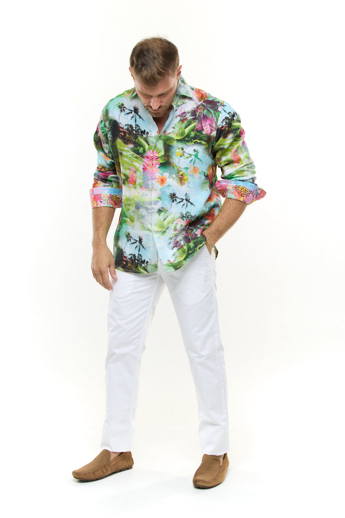 ISLAND LINEN SHIRT-David Smith Australia