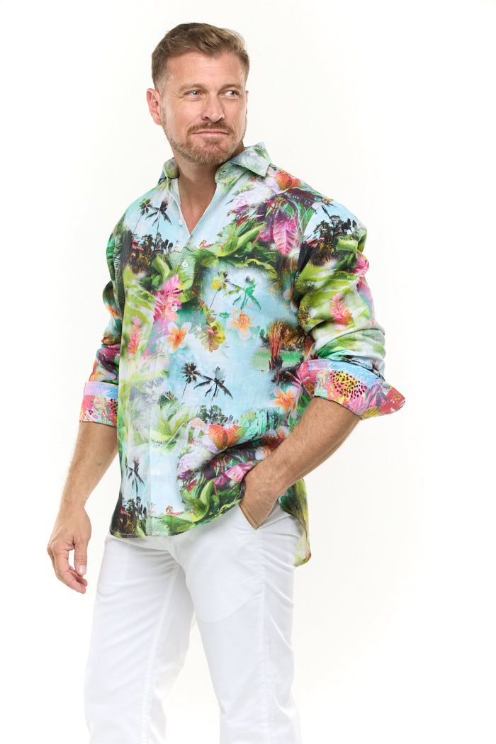 ISLAND LINEN SHIRT-David Smith Australia