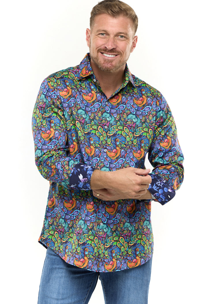 PEACOCK PLUME SHIRT-David Smith Australia