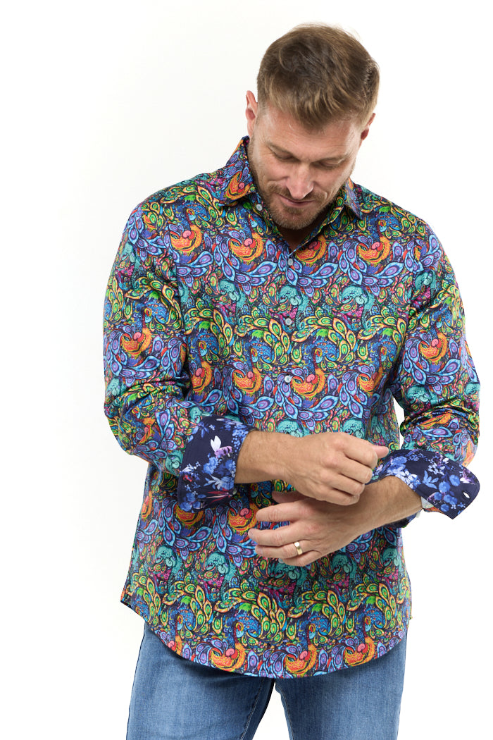 PEACOCK PLUME SHIRT-David Smith Australia