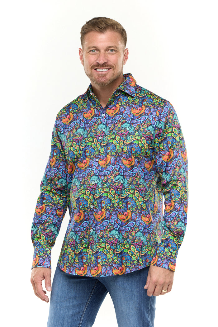 PEACOCK PLUME SHIRT-David Smith Australia