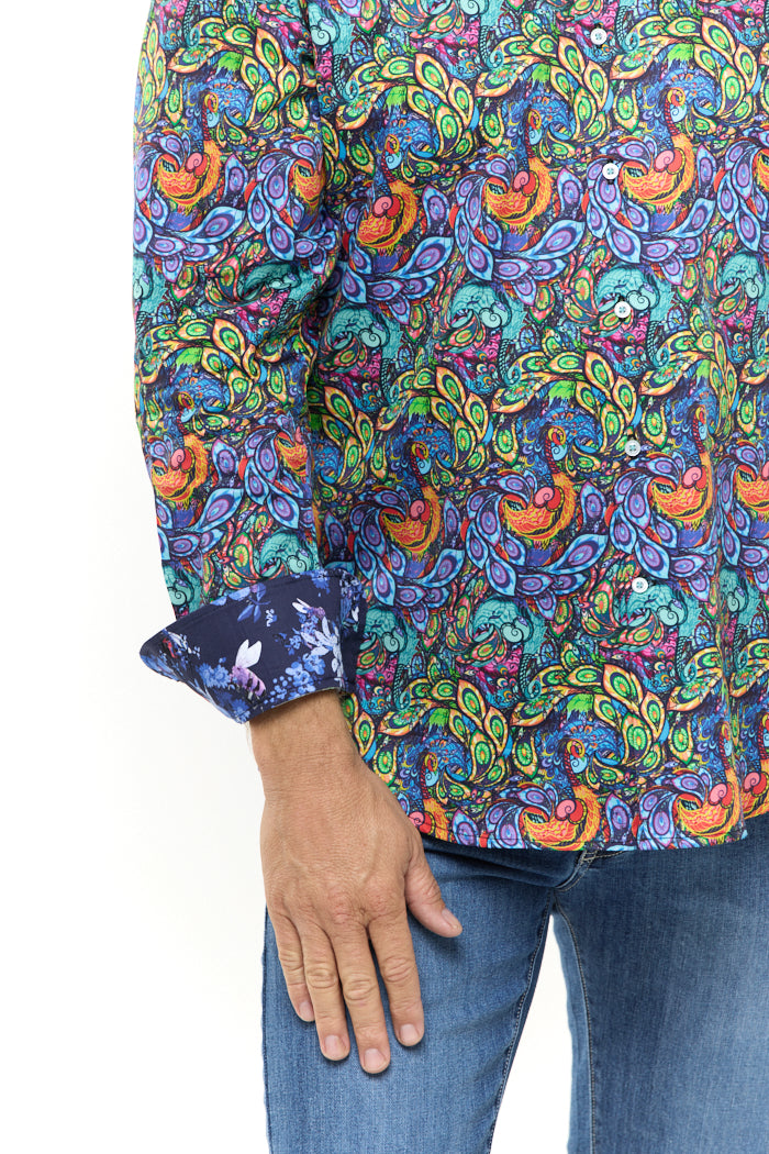 PEACOCK PLUME SHIRT-David Smith Australia