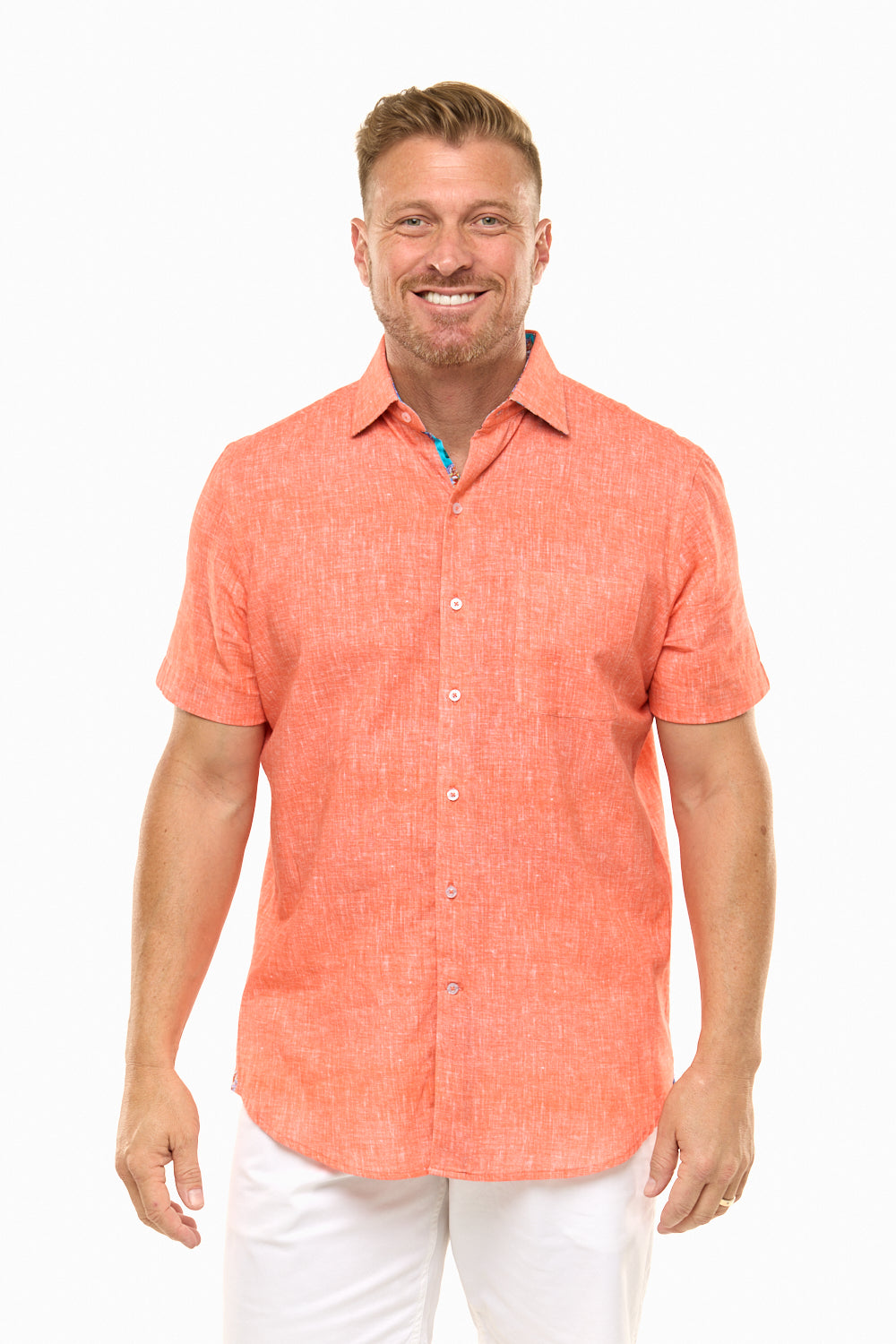 CAYMAN SILCOTT SHIRT CORAL-David Smith Australia