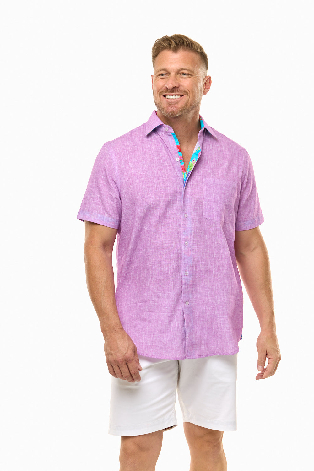 CAYMAN SILCOTT SHIRT IRIS-David Smith Australia