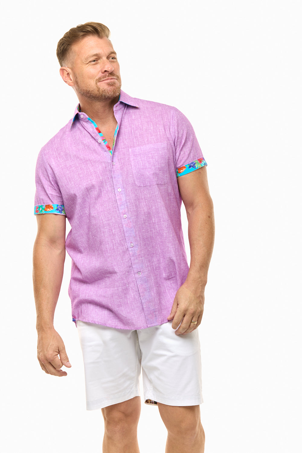 CAYMAN SILCOTT SHIRT IRIS-David Smith Australia