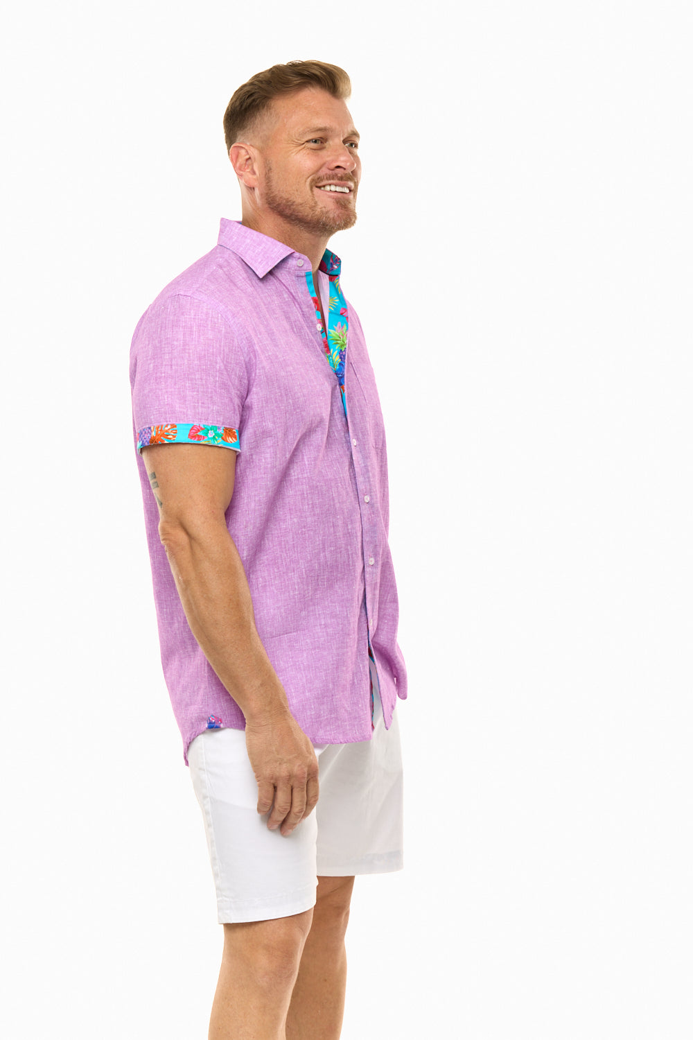 CAYMAN SILCOTT SHIRT IRIS-David Smith Australia