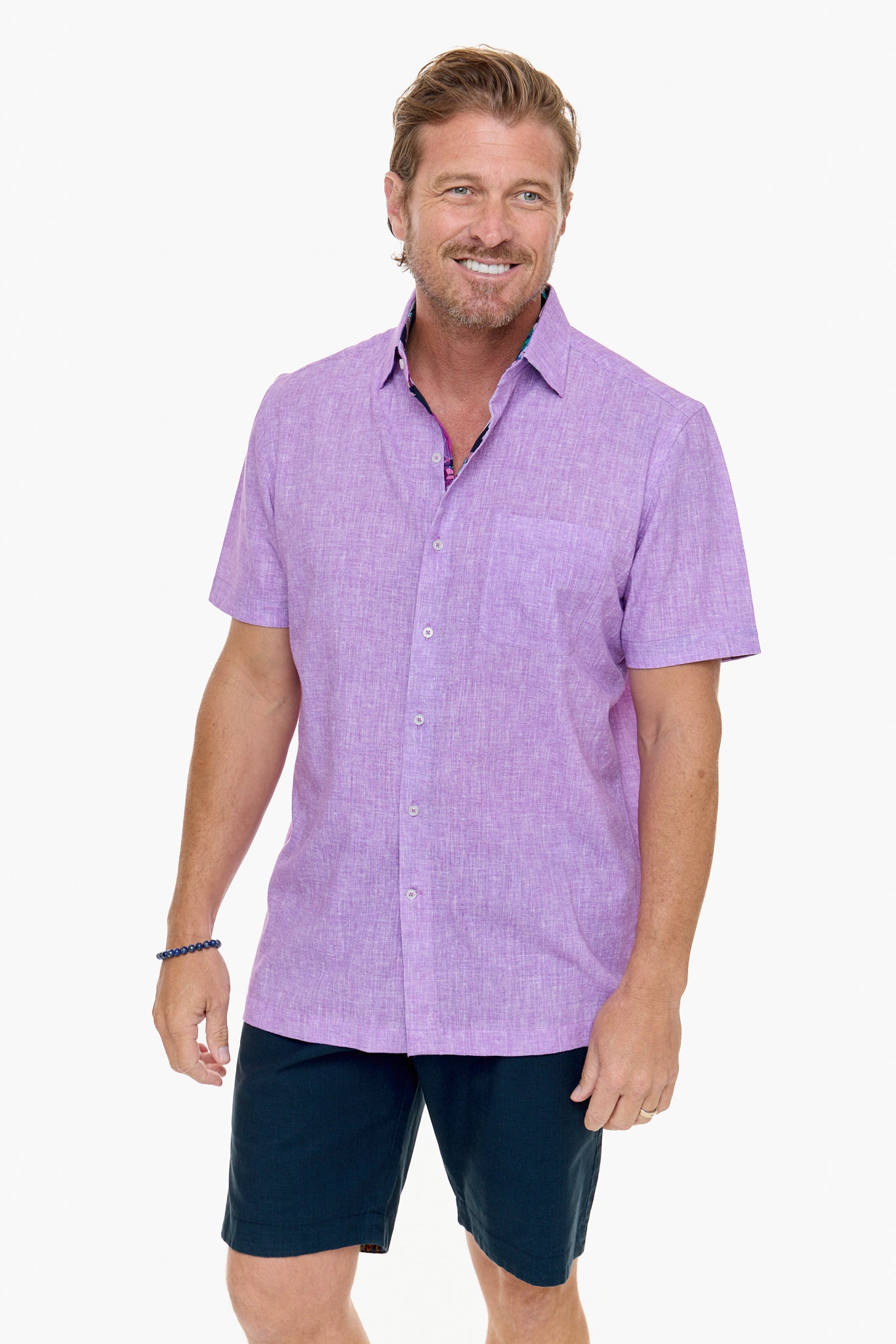 CAYMAN SILCOTT SHIRT LILAC-David Smith Australia