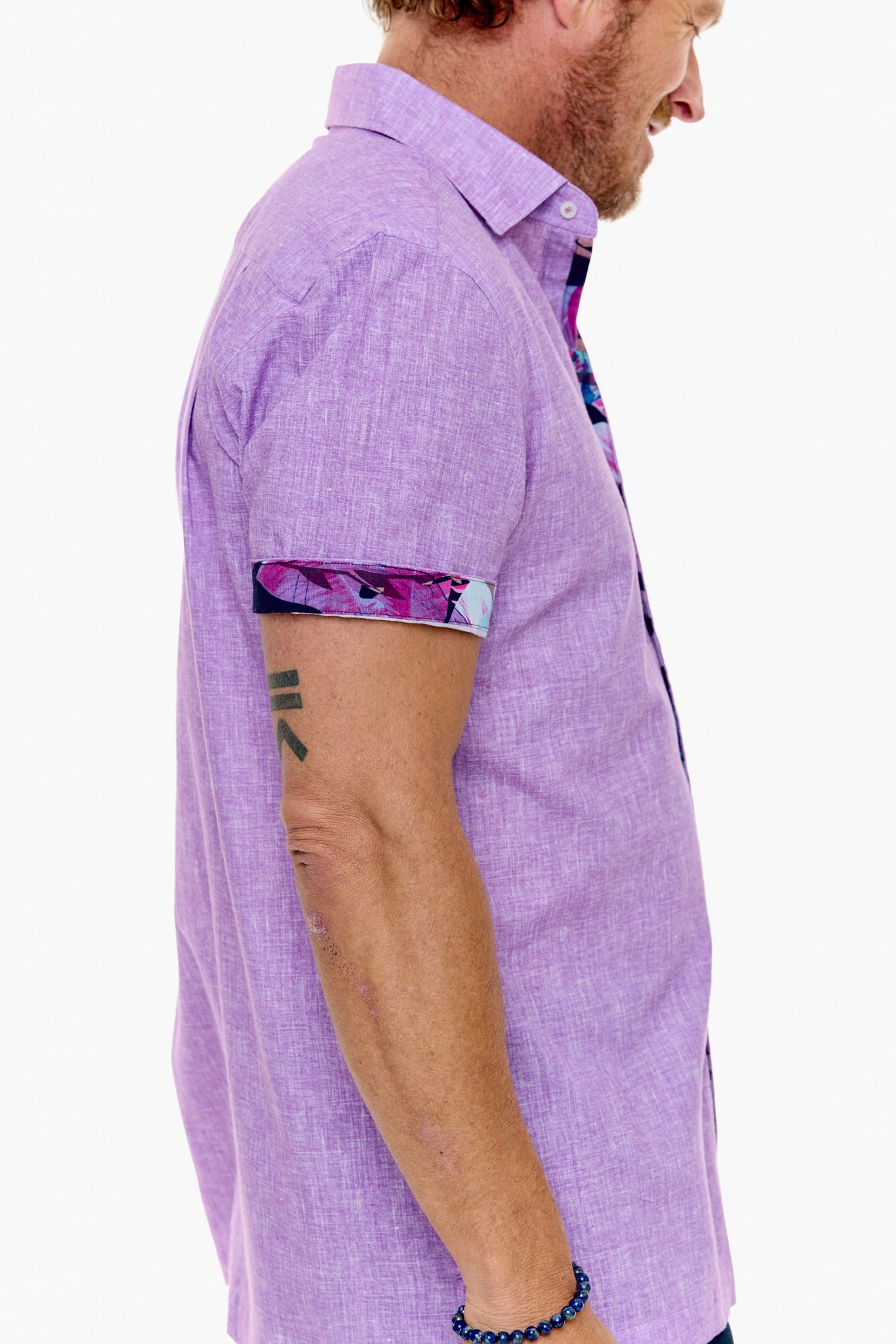 CAYMAN SILCOTT SHIRT LILAC-David Smith Australia