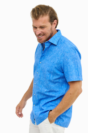 CAYMAN SILCOTT SHIRT OCEAN