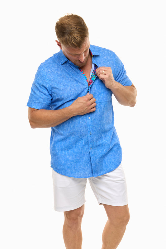 CAYMAN SILCOTT SHIRT OCEAN