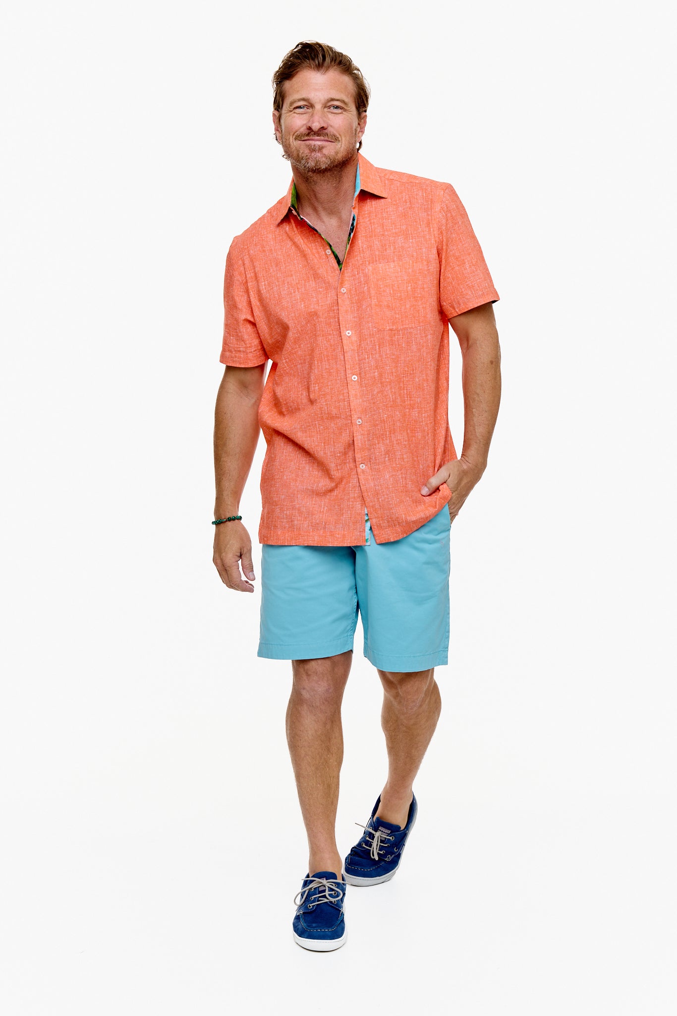 CAYMAN SILCOTT SHIRT ORANGE-David Smith Australia