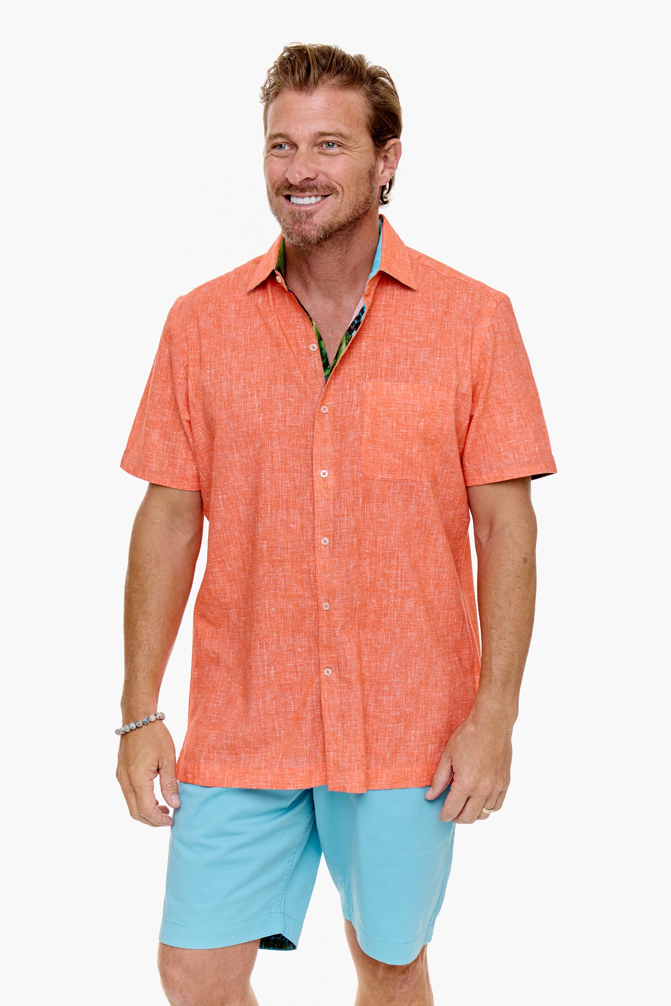 CAYMAN SILCOTT SHIRT ORANGE-David Smith Australia