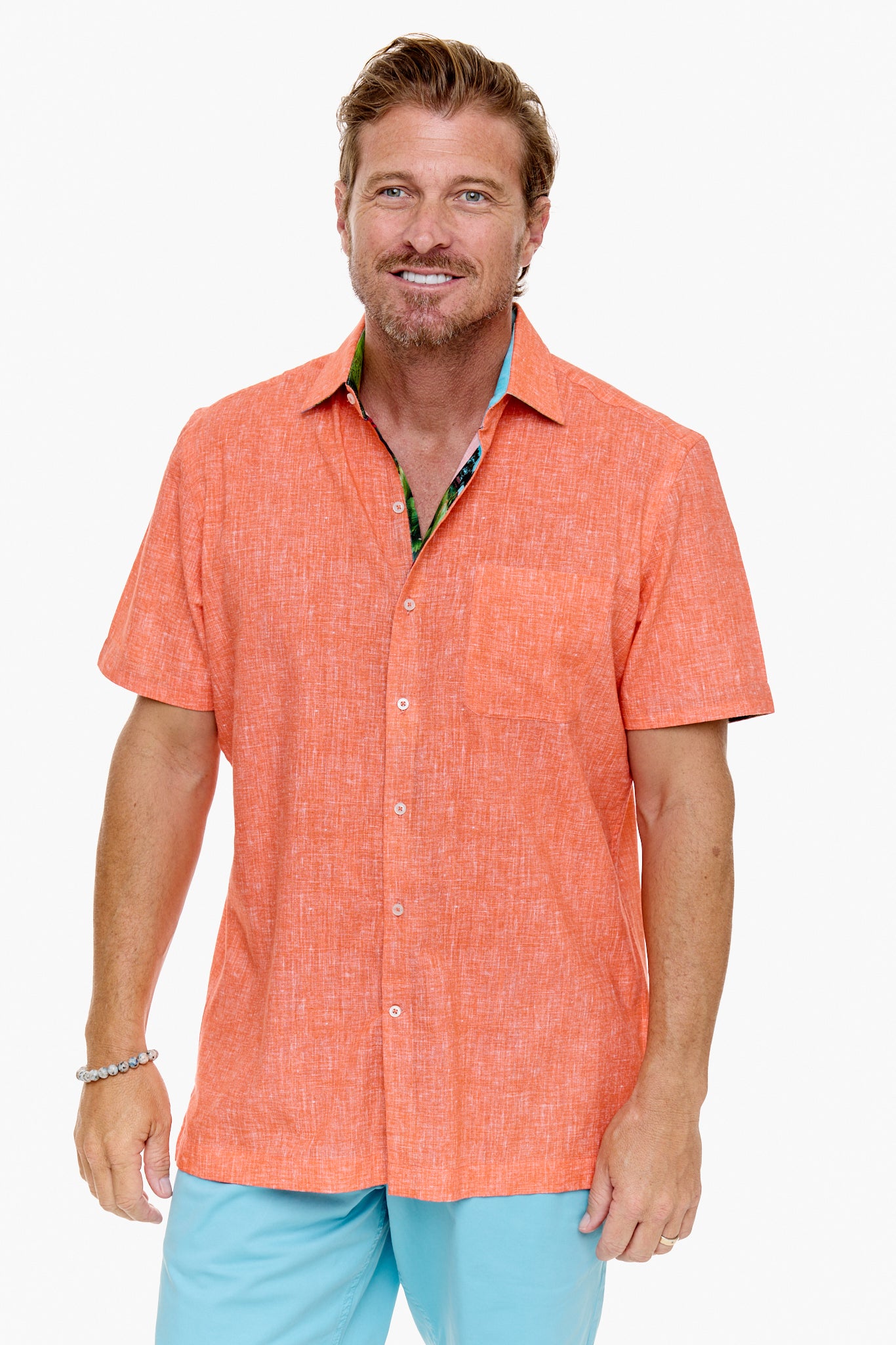 CAYMAN SILCOTT SHIRT ORANGE-David Smith Australia
