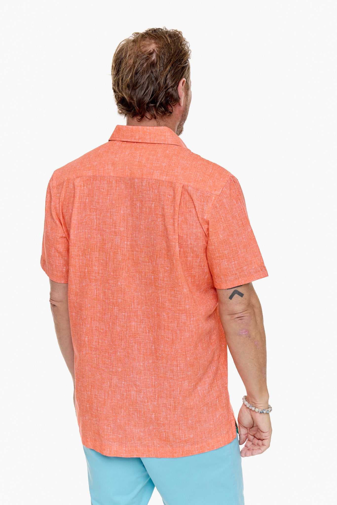 CAYMAN SILCOTT SHIRT ORANGE-David Smith Australia