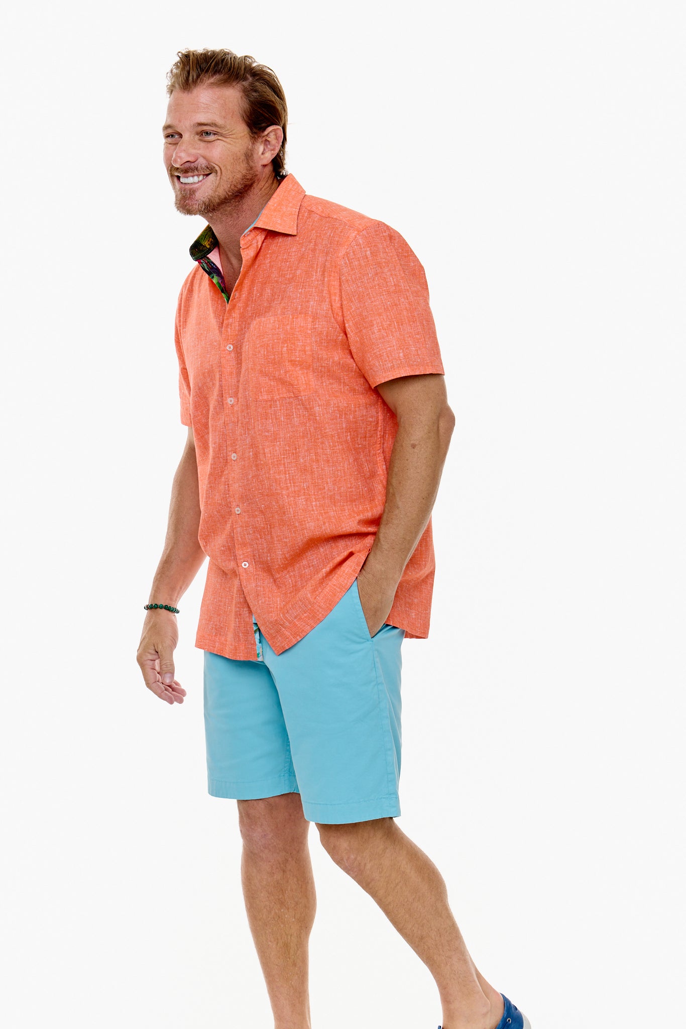 CAYMAN SILCOTT SHIRT ORANGE-David Smith Australia
