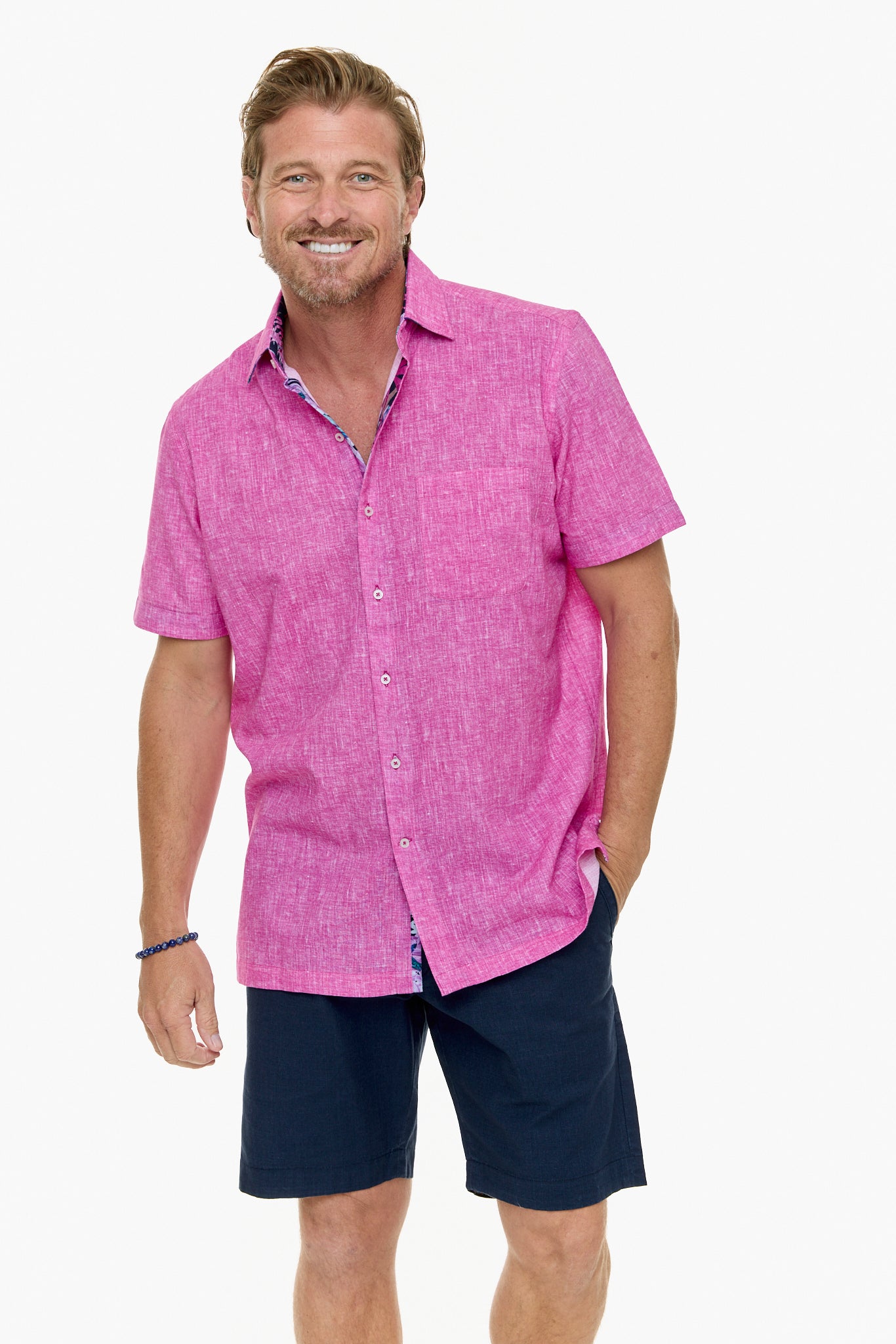 CAYMAN SILCOTT SHIRT PINK-David Smith Australia