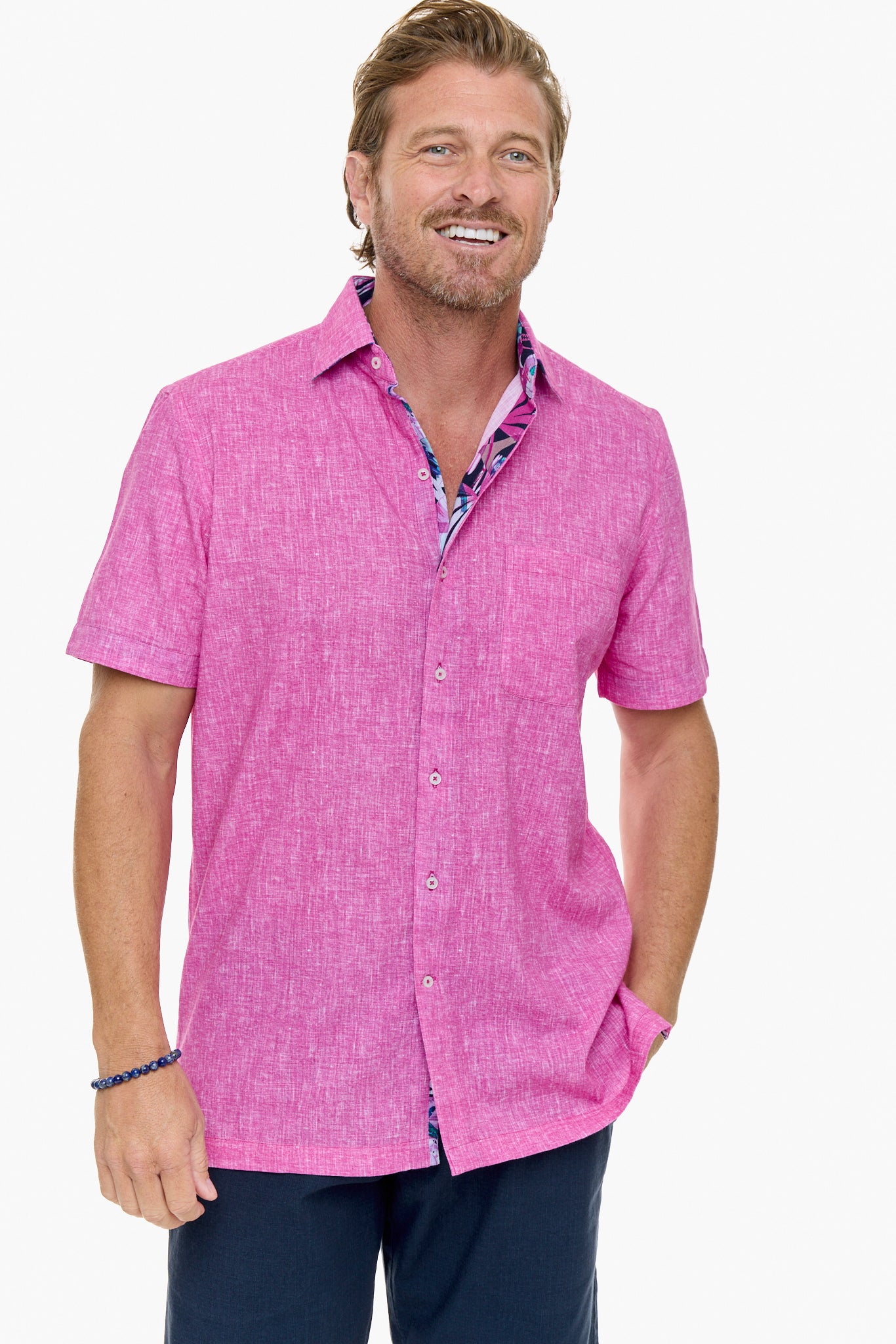 CAYMAN SILCOTT SHIRT PINK-David Smith Australia