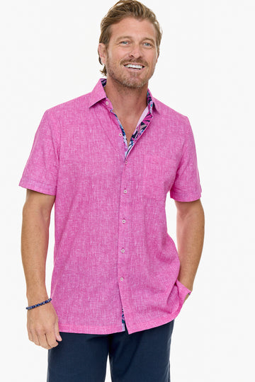 CAYMAN SILCOTT SHIRT PINK-David Smith Australia