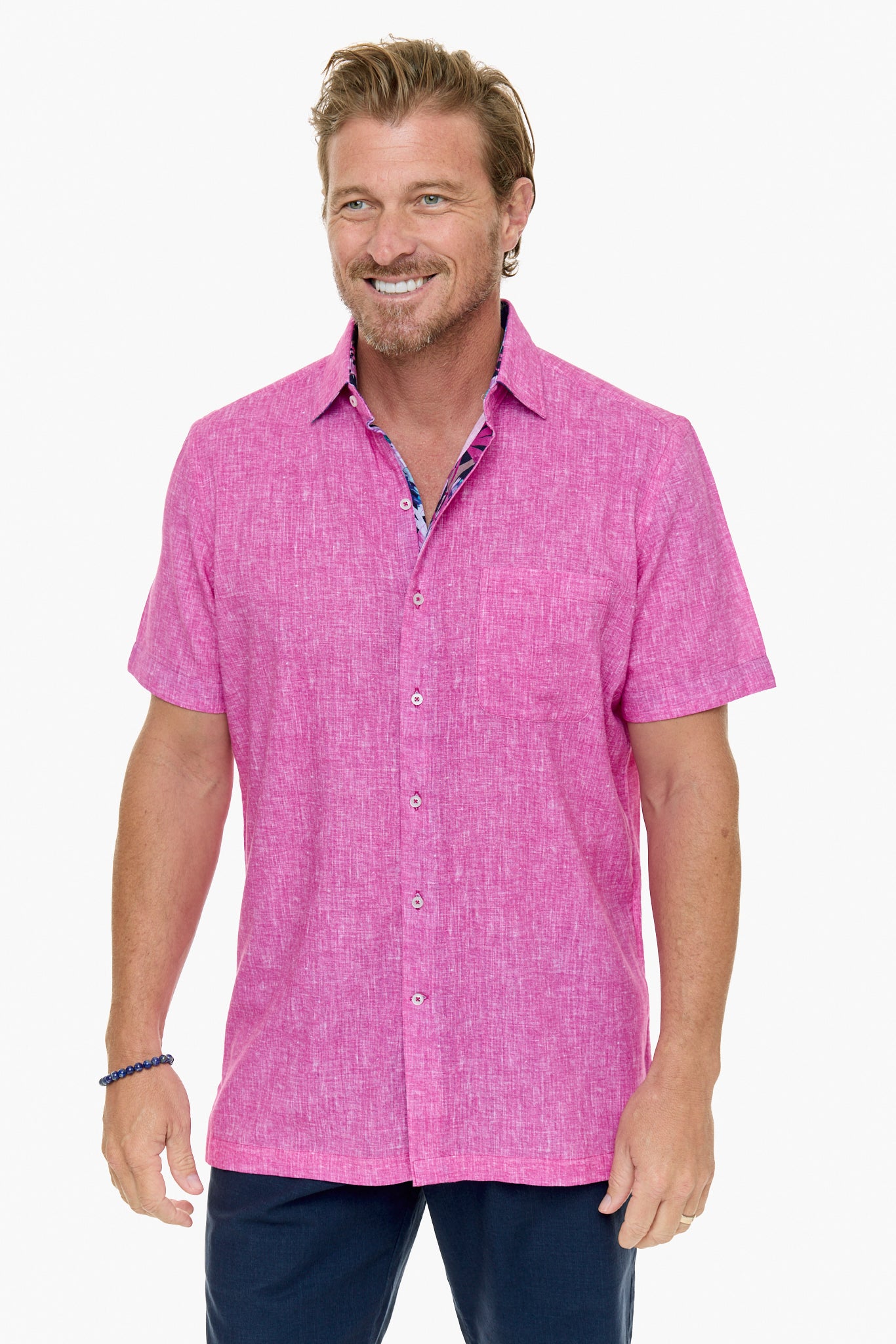 CAYMAN SILCOTT SHIRT PINK-David Smith Australia