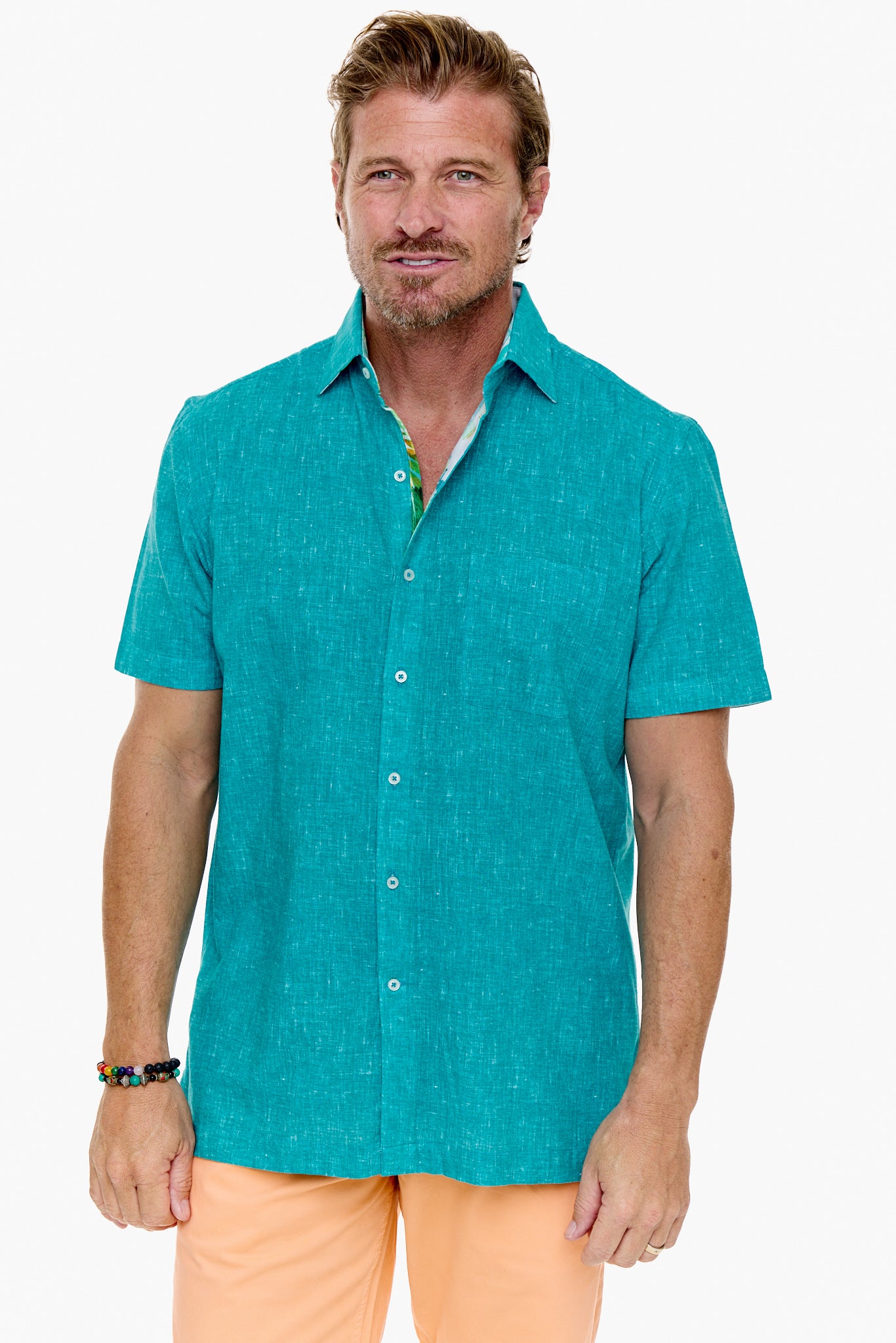 CAYMAN SILCOTT SHIRT TEAL-David Smith Australia