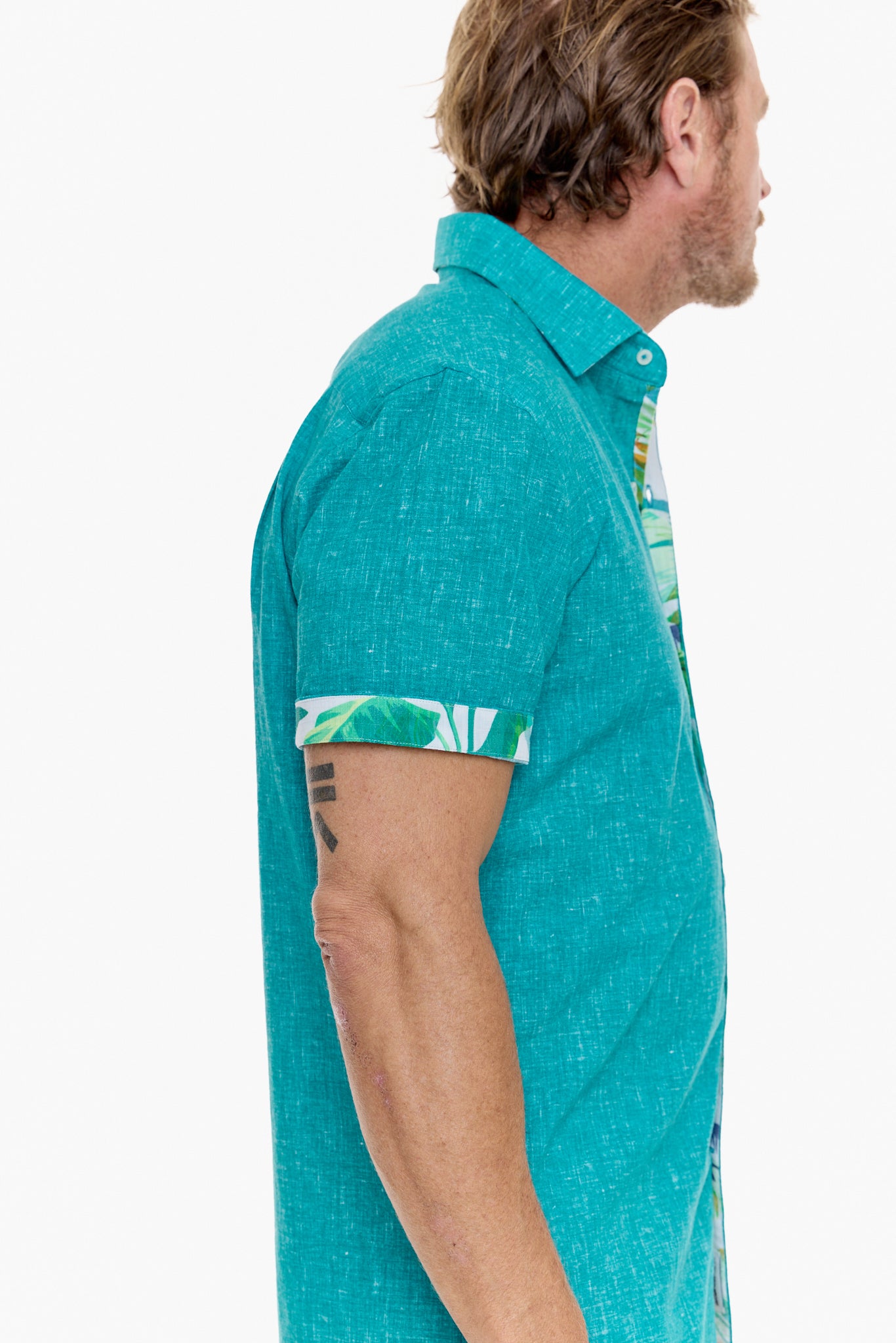 CAYMAN SILCOTT SHIRT TEAL-David Smith Australia