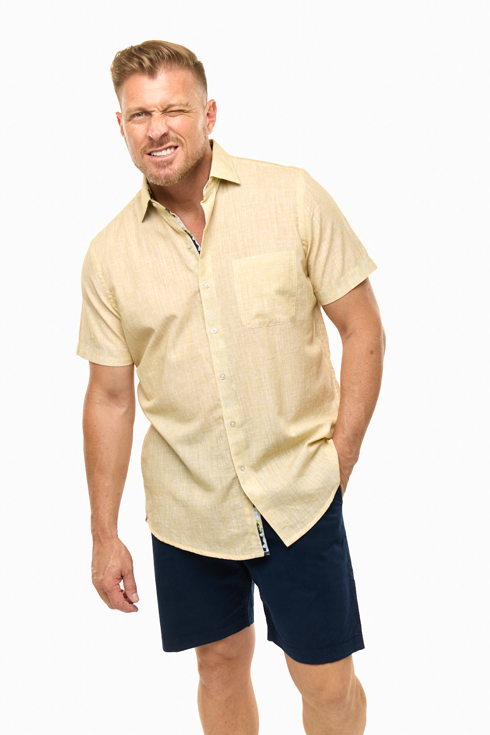 CAYMAN SILCOTT SHIRT WHEAT-David Smith Australia