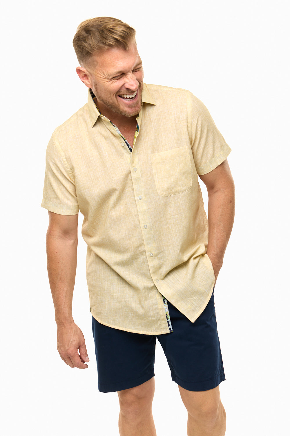 CAYMAN SILCOTT SHIRT WHEAT-David Smith Australia