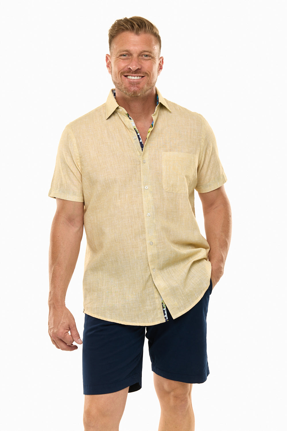 CAYMAN SILCOTT SHIRT WHEAT-David Smith Australia